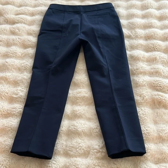 Navy Sea Tory Burch Vanner Cropped Blue Pants size 00 - Picture 7 of 15